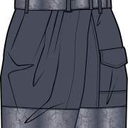 女士短裙皮质短裙设计矢量图