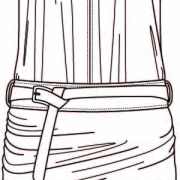 无袖女装连衣裙设计矢量图