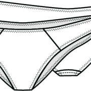 蕾丝边女士内裤设计矢量图