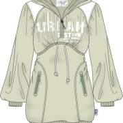 女装设计连帽连衣裙矢量图