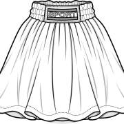 女士短裙服装设计手稿