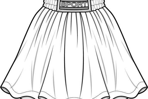 女士短裙服装设计手稿