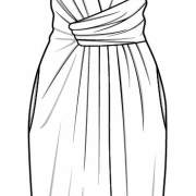 波西米亚风格长款连衣裙设计矢量图