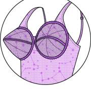 女士文胸圆锥形设计矢量图