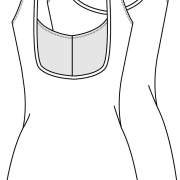 女士连体内衣设计矢量图服装手稿