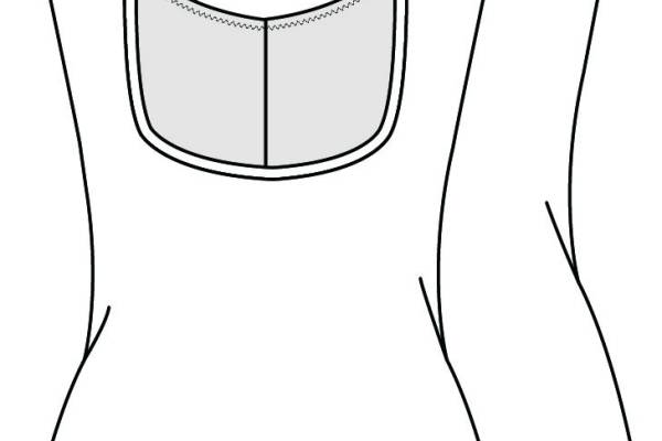 女士连体内衣设计矢量图服装手稿