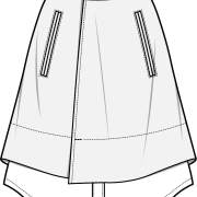 女士来短裙服装设计手稿