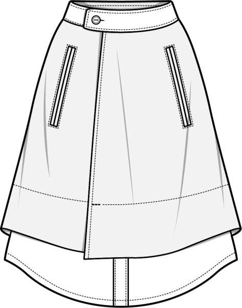 女士来短裙服装设计手稿