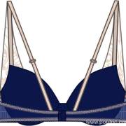 女士服装蕾丝内衣设计矢量图