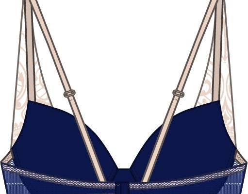 女士服装蕾丝内衣设计矢量图