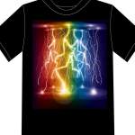 闪电T恤印花图图片