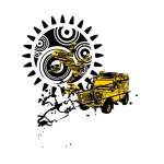 吉普车图案矢量图