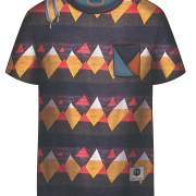 男装T恤矢量图拉链装饰设计