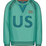 男装长T字母US装饰设计矢量图