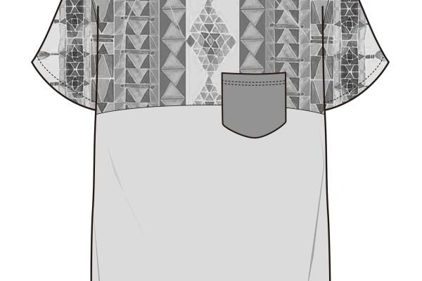 男装T恤设计矢量图