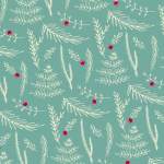 白色植物叶子红色圆点拼接矢量图