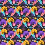 多彩植物叶子矢量图