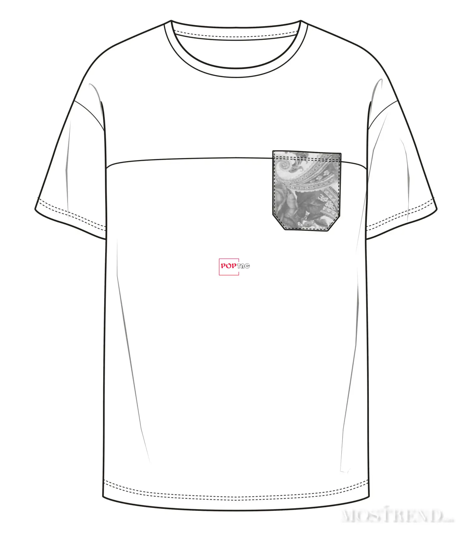 T恤设计背部效果图样机模板01 Back Tshirt Mockup 01 – 设计小咖