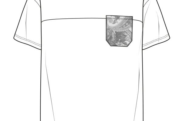 男装T恤设计矢量图