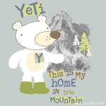 北极熊字母印花矢量图 可爱卡通 婴童装印花 童装印花 免费素材