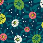 圆形几何拼接印花矢量图