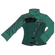 女士民族风上衣设计矢量图