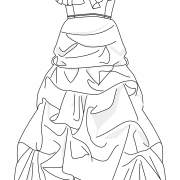 婚纱褶皱元素设计婚纱矢量图