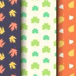 四方循环植物叶子矢量图