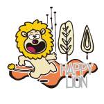 狮子印花矢量图 童装 男童装印花 免费素材