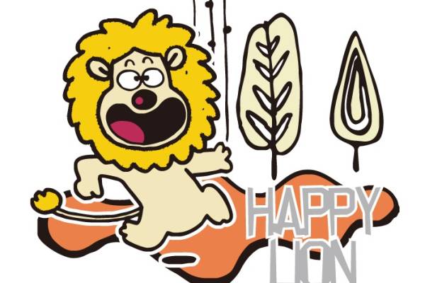 狮子印花矢量图 童装 男童装印花 免费素材