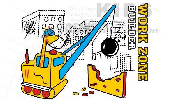 字母起重机印花图案图片