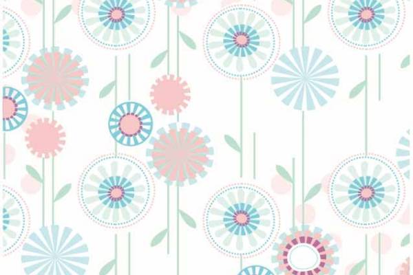 几何圆形印花矢量图