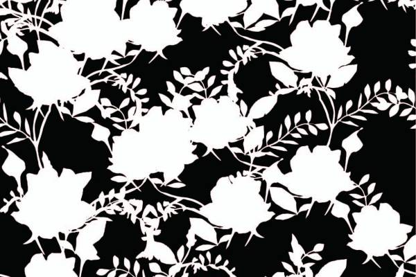 黑白数码印花矢量图