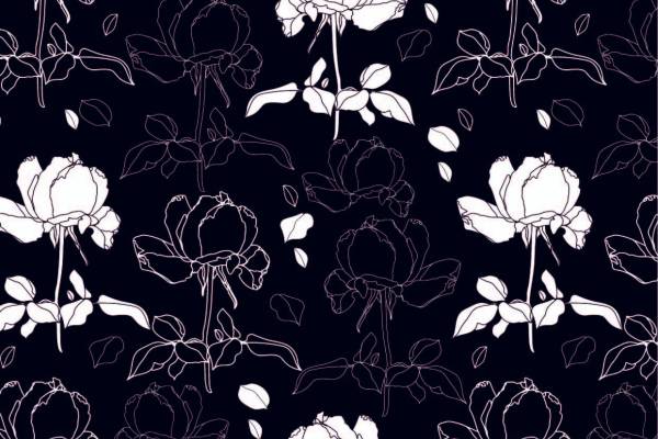 植物花卉数码印花矢量图