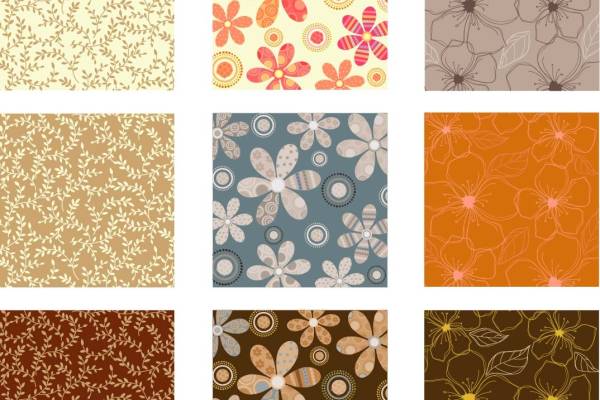 纺织面料印花素材矢量图