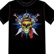 骷髅图T恤印花图图片