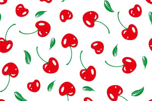 纺织数码印花樱桃花型印花图案