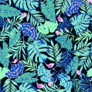 植物花卉叶子拼接数码印花矢量图