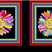 方格框框菊花纺织水印数码印花矢量图金昌源文件分色稿