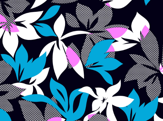 几何花朵纺织面料矢量图金昌分色稿源文件