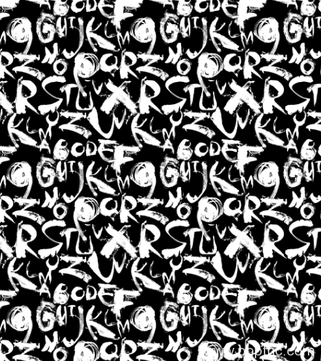 字母涂鸦拼接水印数码印花矢量图金昌分色稿源文件