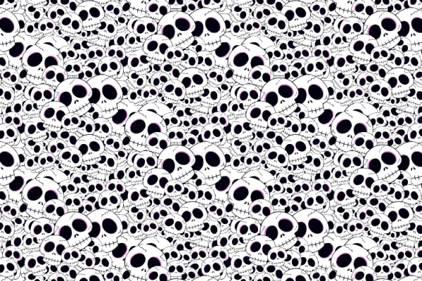 几何骷髅头拼接水印数码印花矢量图服装面料印花金昌分色稿