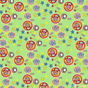 卡通五角星圆形图案拼接矢量图纺织水印数码印花金昌分色稿源文件