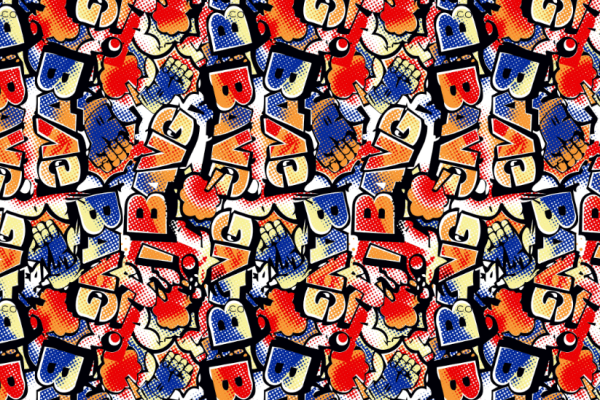 新款多彩纺织字母拼接印花矢量图 金昌格式分色稿源文件