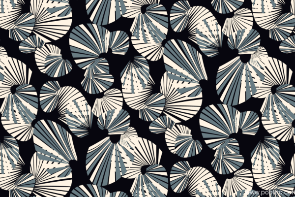 新款几何扇形纺织面料印花源文件水印数码印花金昌分色稿