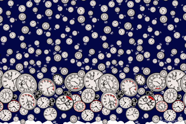 新款时钟拼接矢量图纺织面料印花源文件金昌分色稿A2680-5