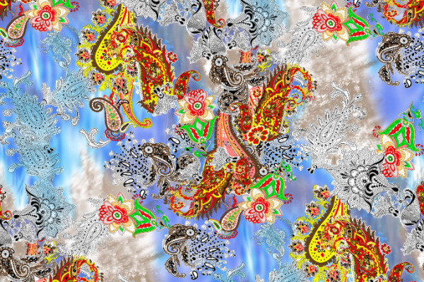 新款几何腰果水印数码印花矢量图金昌格式源文件A2685-1