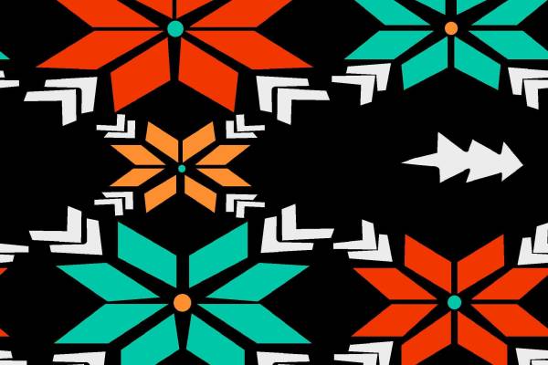 几何拼接雪花图案矢量图服装纺织面料印花花型金昌分色稿源文件A2693