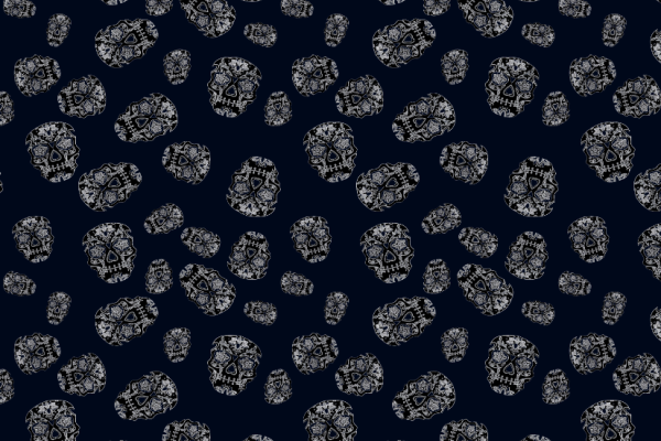 新款骷髅头印花图案蓝色底纹服装纺织面料水印数码印花矢量图金昌格式分色稿源文件a2743