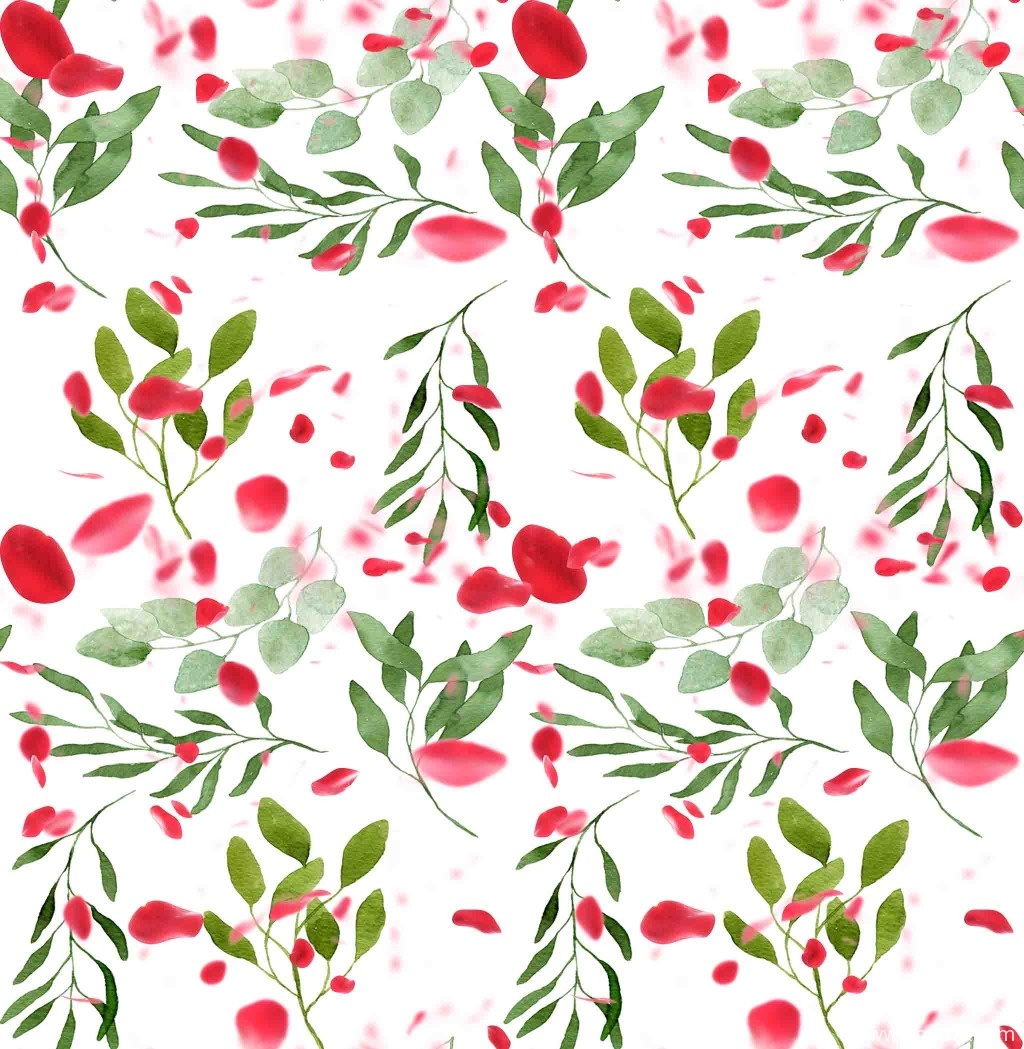 植物花卉矢量图树叶绿叶图案纺织面料印花矢量图